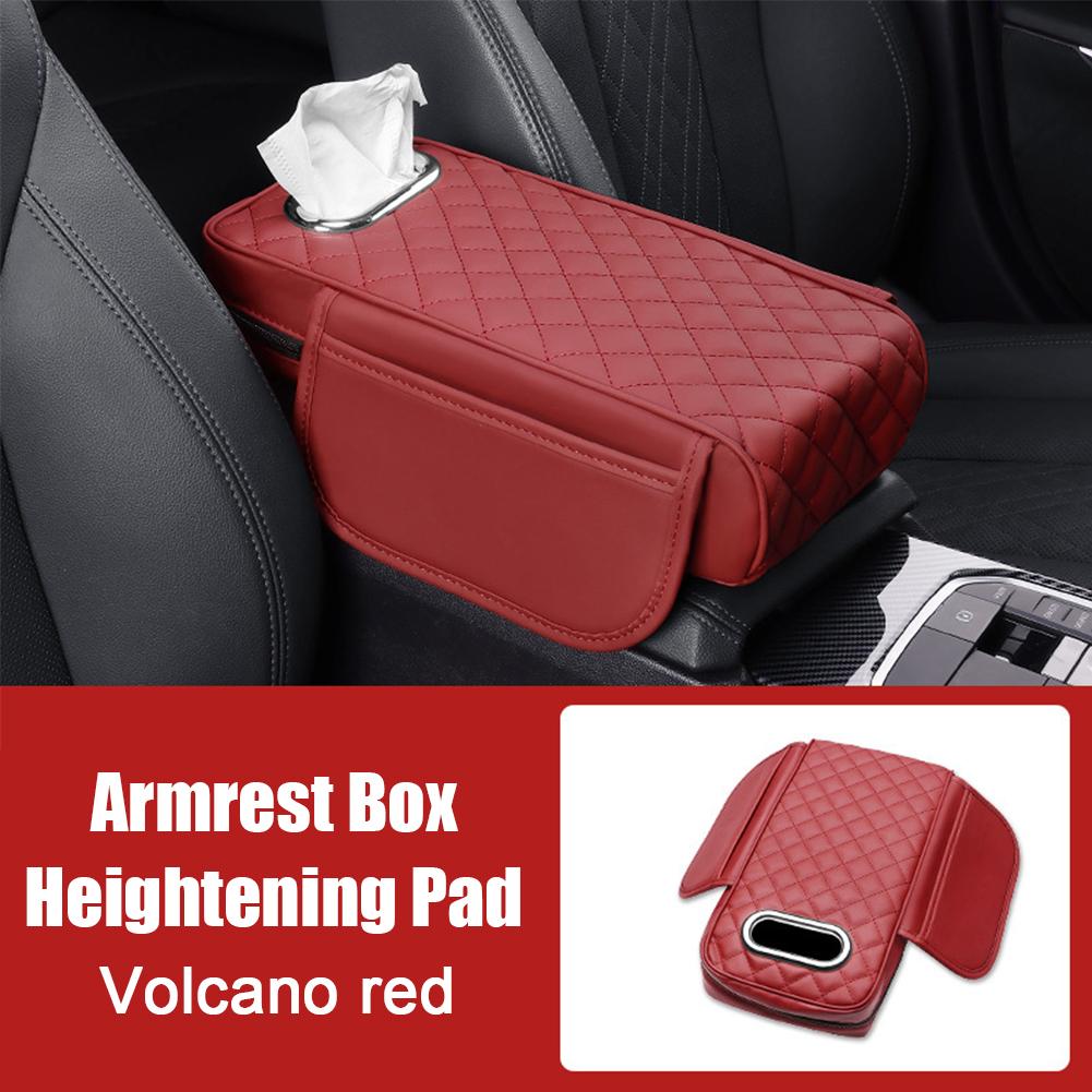 Автомобильный универсальный чехол на подлокотник из кожи с тканевым отделением для хранения, подлокотник с увеличенной высотой, пенопластовая накладка, защитная накладка на автомобиль с функцией памяти P6G4