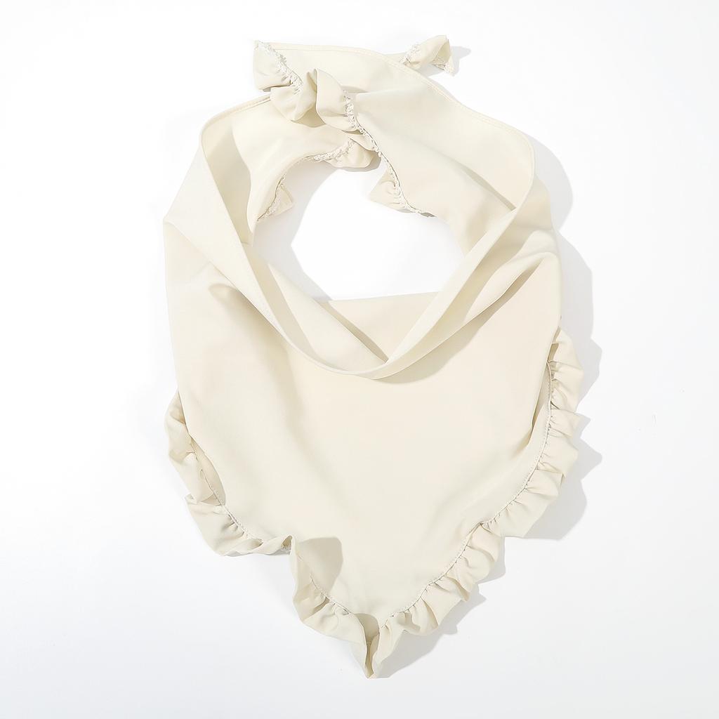 Solid Color Triangle Bandana Headband Cute Turban Printed Cloth Wrinkles Hair Scarf Hair Accessories Bohemia Triangle Scarf Girl