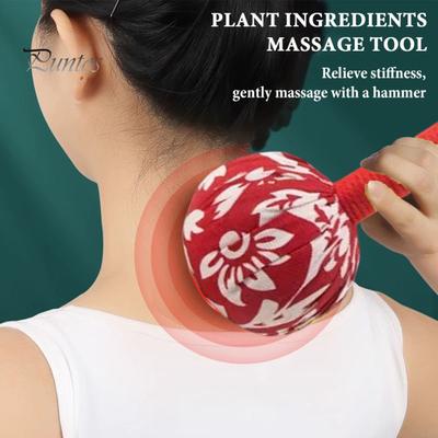 2 шт. Длинный полынный лимфодренажный массажный молоток для эффективного самомассажа, ручной массажер для спины для снятия мышечной боли, портативный молоток для всего тела