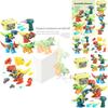Boys' Dinosaur Building Blocks Set With Electric Drill Abs Material Enhances Emotional Visual And Intellectual Development