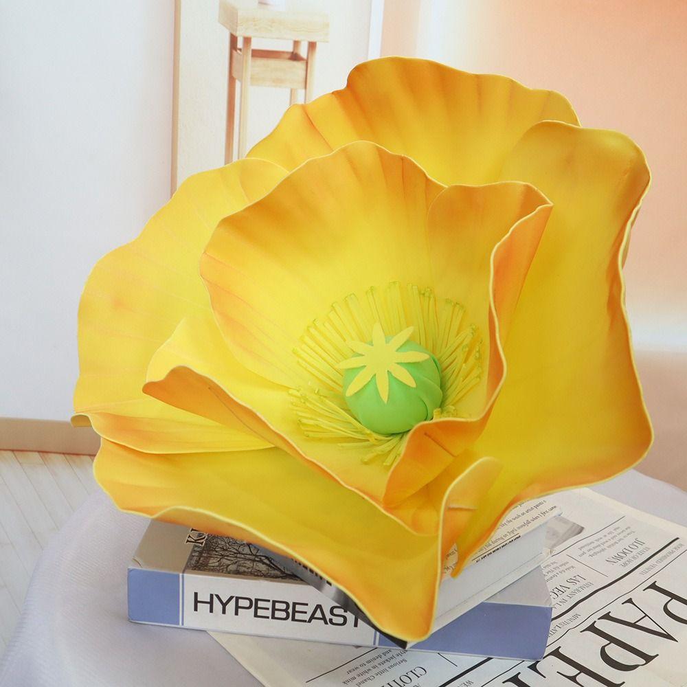 Реквизит для фотографий, имитирующий гигантский цветок, уличный полиэтилен, искусственная голова цветка, новый большой искусственный цветок