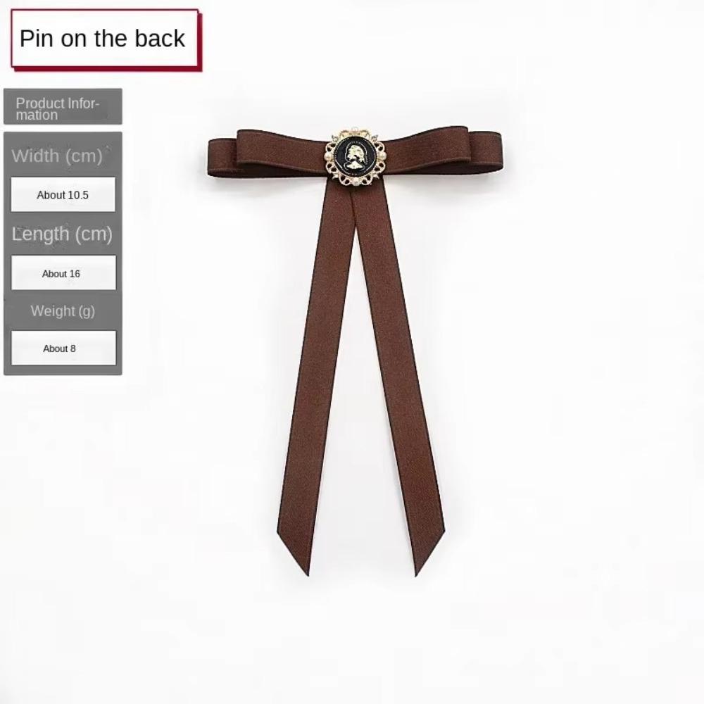 Stylish Ribbon Bow Tie Brooch Elegant Neck Tie New Collar Flower For Girls