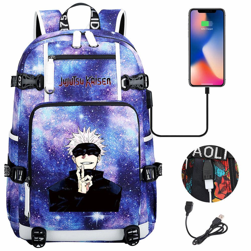 Рюкзак с USB-наушниками с принтом Jujutsu Kaisen