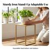 Single-Tier Pot Stool Indoor & Outsidedoor Use Plant Stand Wrought Iron Design Minimalist & Design for Gardeners, Patio, Corner
