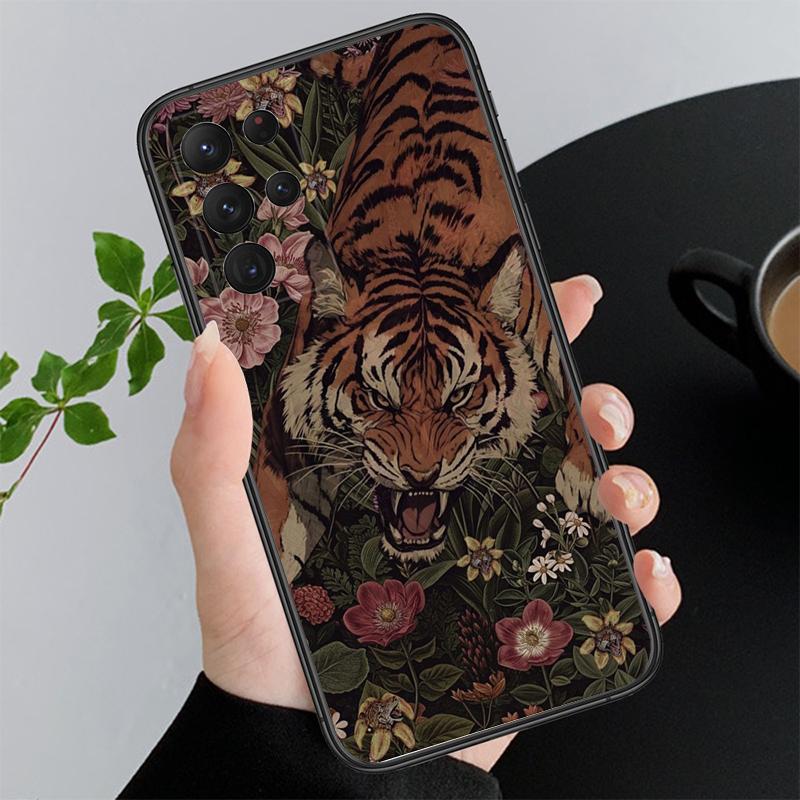 Чехол для телефона Samsung A55 A16 A56 A36 A35 A15 A53 A54 A33 A34 A25 A05S A52 A52S A14 A26 A71 Арт с тигром