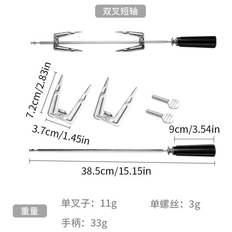 Вилка для барбекю из нержавеющей стали 430 для свиной отбивной, жареной индейки, вращающаяся вилка для барбекю