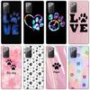 Best Friends Dog Paw Phone Case For Samsung Galaxy S20 S21 FE S10 Lite Note 20 10 Lite S8 S9 + S10E S10 Plus Ultra Black Cover