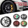 Car Stickers For Alfa Romeo 4pcs 58mm Car Wheel Rims Hub Center Caps for Alfa Romeo Logo Giulietta Mto Giulia GT 159 147 156 166