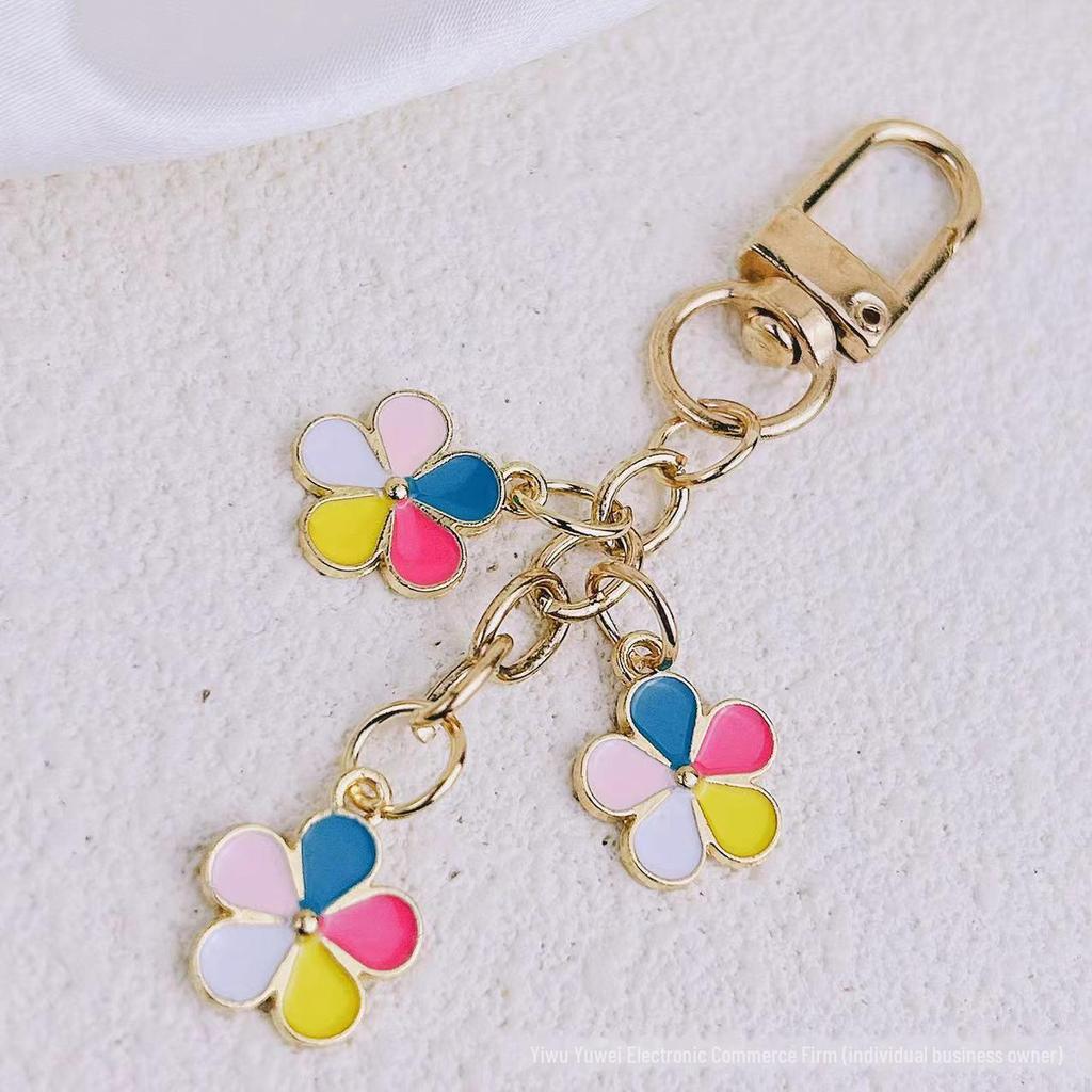 Европейский и американский летний брелок с цветком цвета капли масла для мобильных телефонов, сумок и автомобилей.