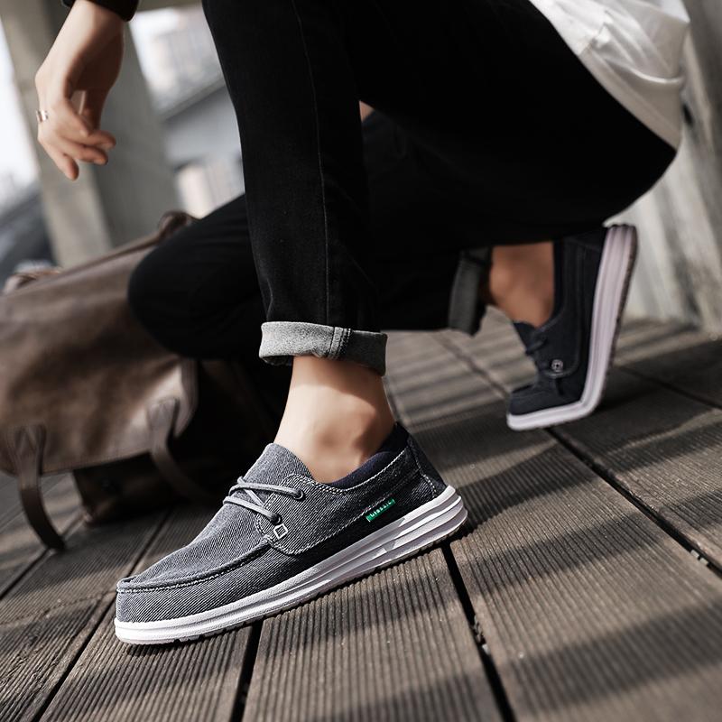 Мужская парусиновая обувь для отдыха на открытом воздухе, серые кроссовки, обувь для вождения, повседневная обувь цвета хаки с широким носком для больших размеров