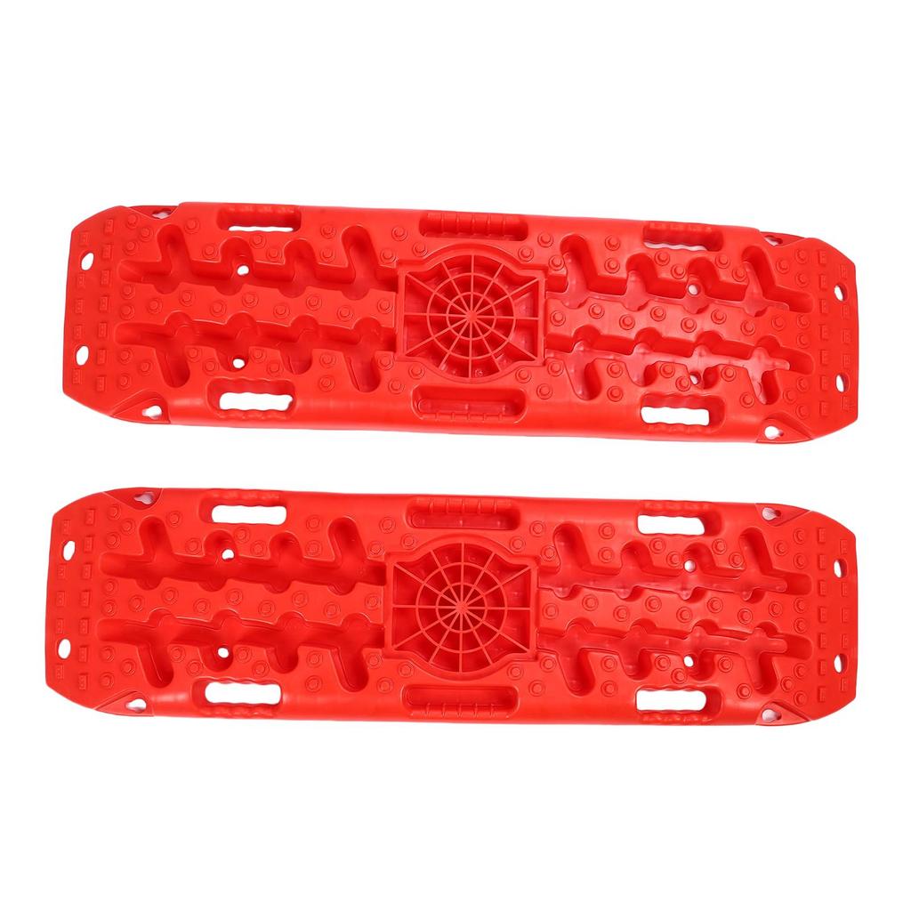 Off Road Traction Boards All Weather Auto Traction Mat Tire Grip Aid Unstuck Your Car From Snow Ice Mud and Sand Red