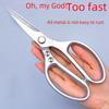 Heavy-Duty Stainless Steel Kitchen Scissors for Chicken, Fish, and Multi-Function Use