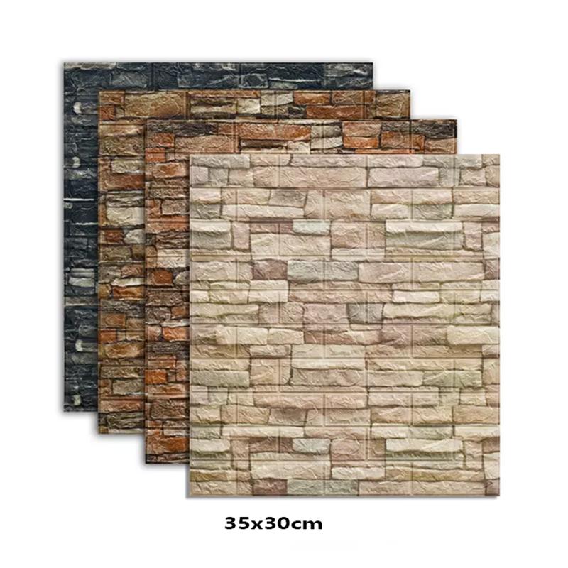 1/5/10PCS 70*38cm Wallpaper Self-adhesive 3d Bedroom Decoration Wall Waterproof Moisture-proof Soft Package Wallpaper