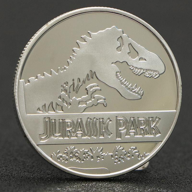 American Dinosaur Coin, Silver Plated Commemorative Coin, Collect Tyrannosaurus Rex, Gold Coin, Tooth Fairy, Love Coin