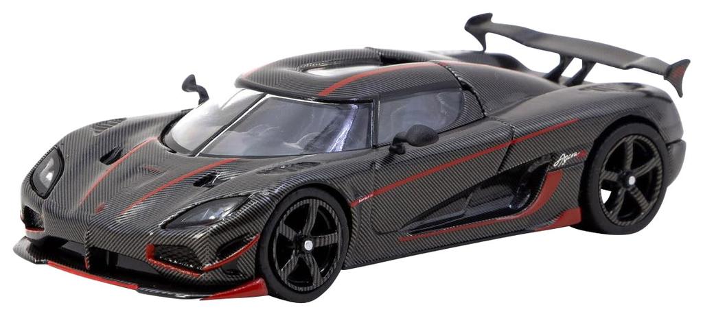 Speedmaster Japan TARMACWORKS Koenigsegg Agera RS Черный Углепластик Готовая Модель 1/64 Волокно/Красный T64G-TL005-BCF