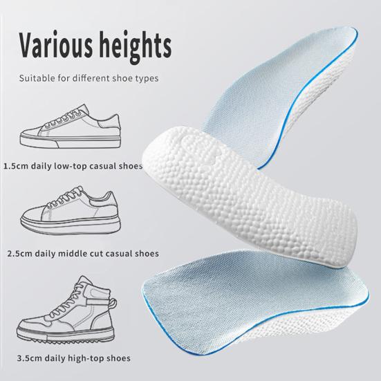 1 пара ортопедических стельок из губки, высокая стелька, увеличивающая высоту арочной поддержки, вставки для обуви для женщин и мужчин