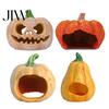 Reptile Tank Accessories Halloween Pumpkin Aquarium Hideout, Ghost Face Betta Fish Resin Cave Hide Cave, Decorative Shrimp Hideaway for PVC House