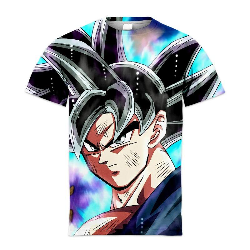 Японское Аниме Dragon Ball Z Летняя 3D Печать Гоку Веджета Фьюжн Саян Гогета Цветная Футболка Детская Взрослая Косплей Топы Одежда