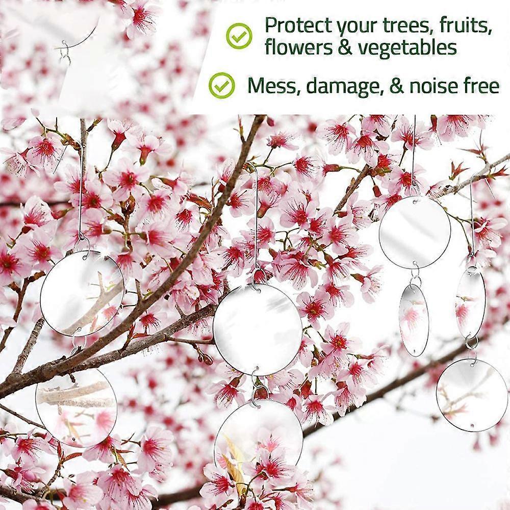 Premium Bird Deterrent Discs Set Reflective Hanging Device to Keep Birds Away Like Woodpeckers