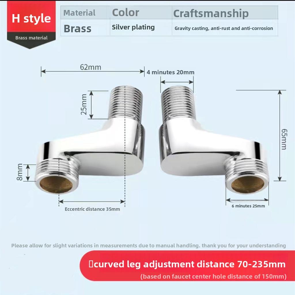 Width Adjustable Angle Valve Replacement Shower Faucet Adapter Part Stainless steel Wall Mounted Bathroom Accessories 2Pcs/Set