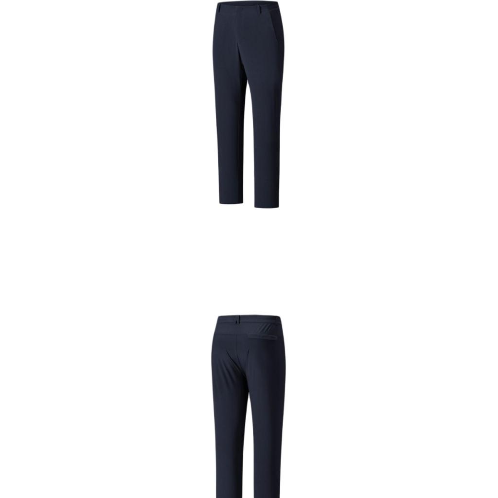 Anta Champion All-Weather Series Simple Solid Color Straight Leg Zipper Casual Pants Men Pants Basic-Black 152530501-1