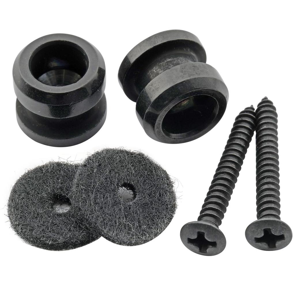 Musiclily Pro 12 мм штифт для ремня стальной штифт для электрогитары черного цвета/акустической гитары/классической гитары/укулеле, (Набор 2)