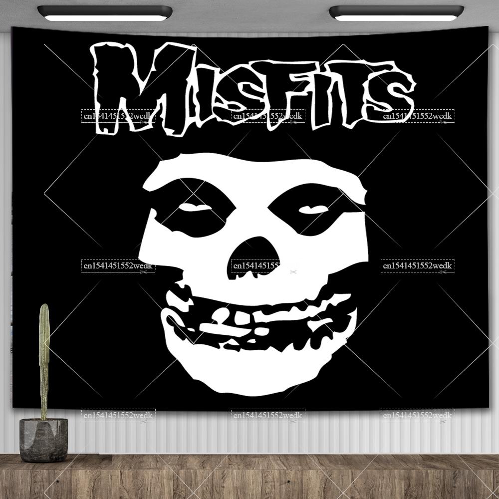 American Punk Band Misfitss Poster Banner Flag Rock Band Wall Tapestry Mural Metal Music Album Cover Home Decoration Fans Gifts