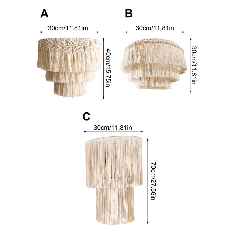 Подвесной светильник в стиле бохо, тканый абажур из скандинавского макраме, гобелен, абажур, тканый абажур с кисточками, гобелен