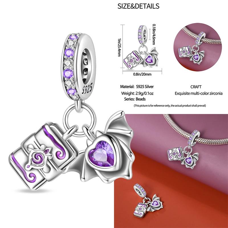 Новый Медный Хэллоуин Ведьма Скелет Летучая мышь Шарм Цепь Из Бусин Подходит Оригинальный Браслет DIY Женские Украшения