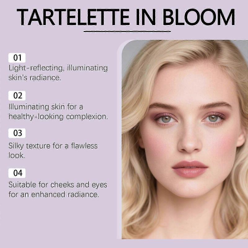 4-Color Multifunctional Palette - Highlighter & Blush with Mica & Vitamin E, 8.8g - Natural Glow, Silky Texture, Travel-Friendly with Mirror