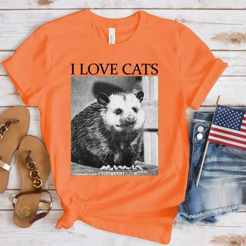 Opossum Women Tee Shirt Lady Print 90s Clothes Female T Women Top Short Sleeve Fashion Tshirt Summer Opossum Graphic Tshirts