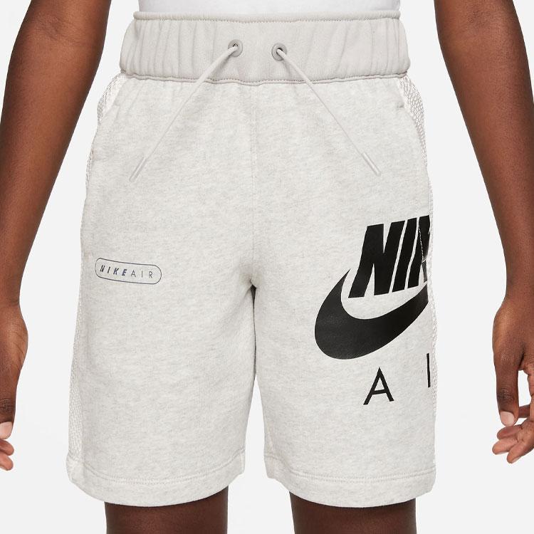 Nike Прямые шорты с логотипом и принтом, детские леггинсы светло-серого цвета DM8086-012