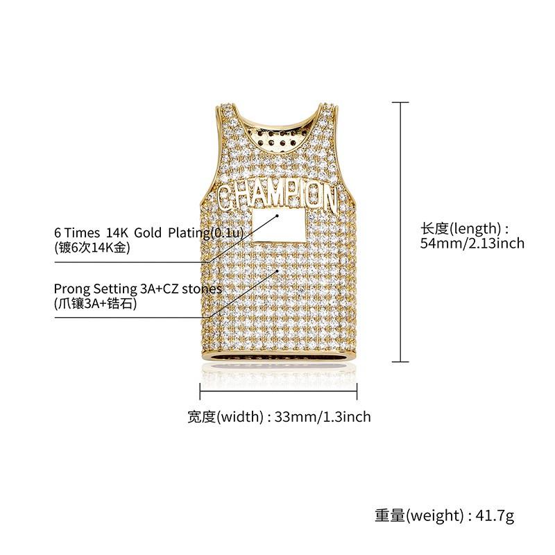 Gold Aoo Mens Hip Hop Iced Out Full CZ Pendant Necklace Custom Engraved Streetwear Jewelry