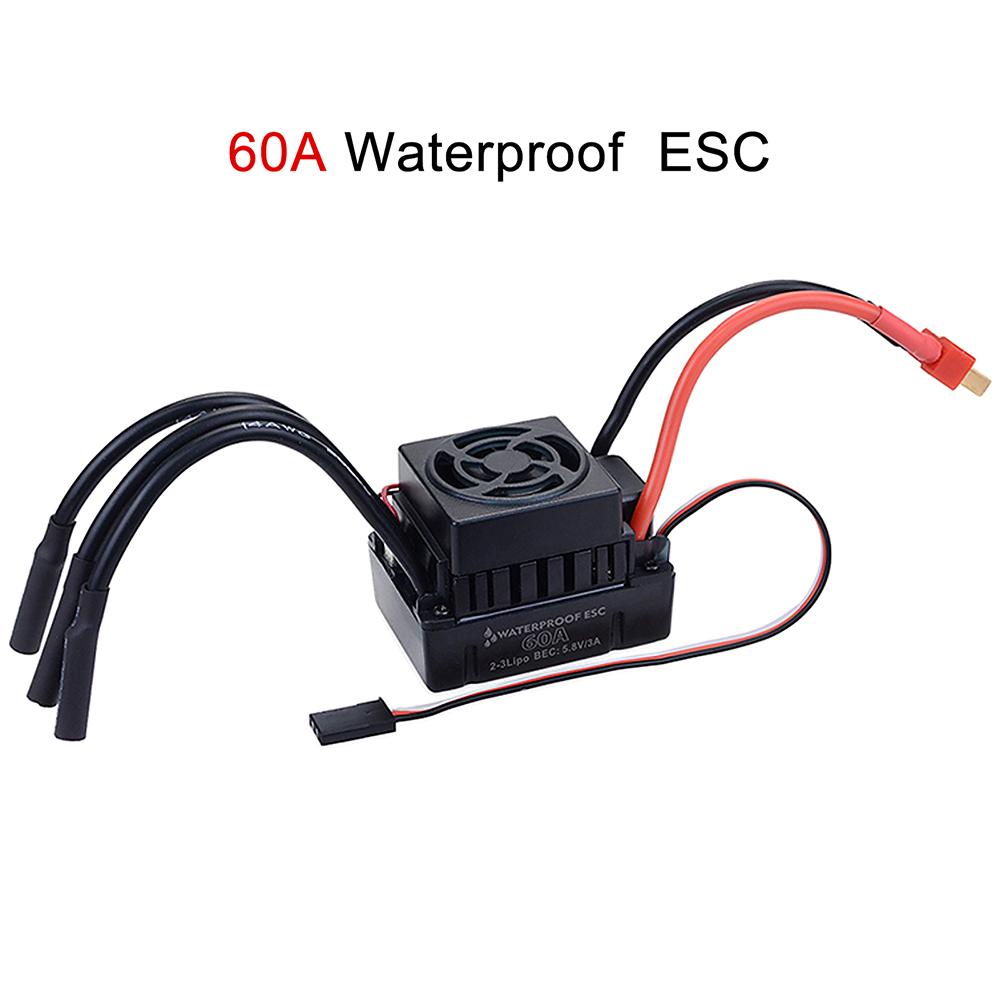 New Waterproof 3650 2300KV 3100KV 3900KV Brushless Motor 60A ESC for Tamiya Traxxas Slash Bandit Redcat 1/10 RC Car Truck Parts