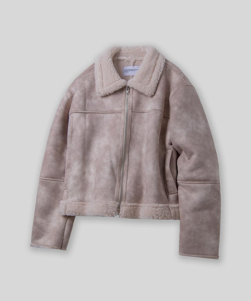 Куртка Place Studio Vintage Washed Minimal из замши и овчины_3 цвета