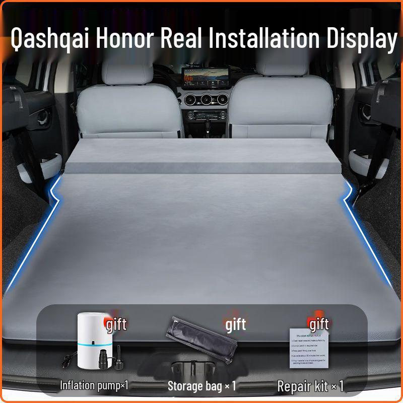 Nissan Qashqai Trunk Inflatable Car Bed - Rear Seat Sleeping Pad for Travel