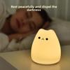 Glue pat lamp, cute cat silicone lamp, creative silicon colorful atmosphere mini gift, dry battery night light