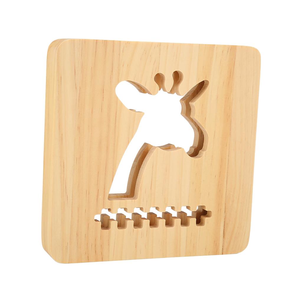 3D Деревянный Жираф Ночной Светильник Полый Светильник Для Дома Спальни Офиса Декор Для Детей Друзья Семья