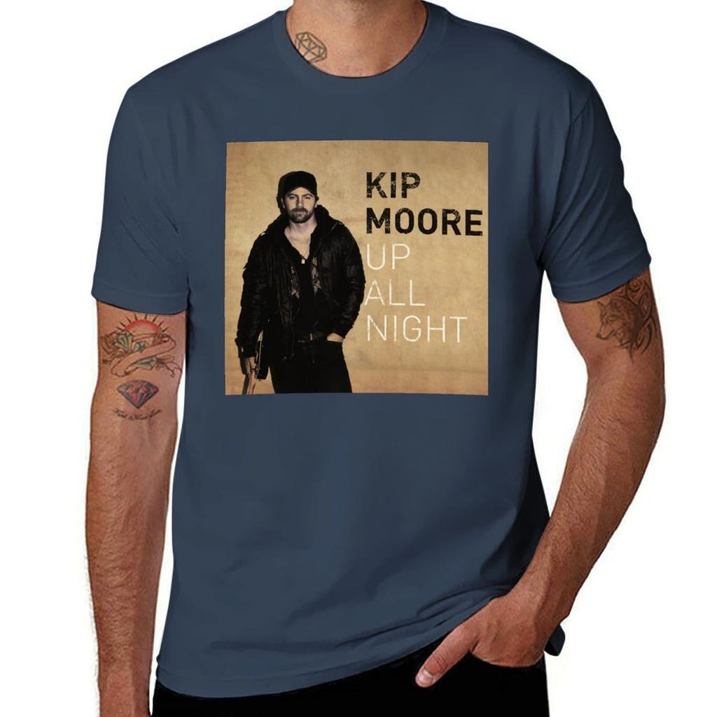 Kip moore up all night tour 2019 2020 kentang Футболка хлопковая упаковка футболок мужская футболка хлопок 100% хлопок футболка мужчина Футболка