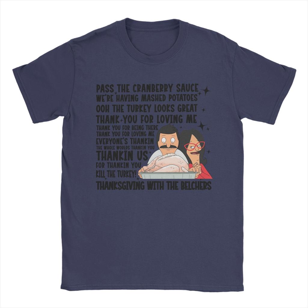 Unisex Women BBobs Burgers Thanksgiving Song T Shirt 100 Cotton Graphic Printing TShirt Happy Thanksgiving Top Clothing