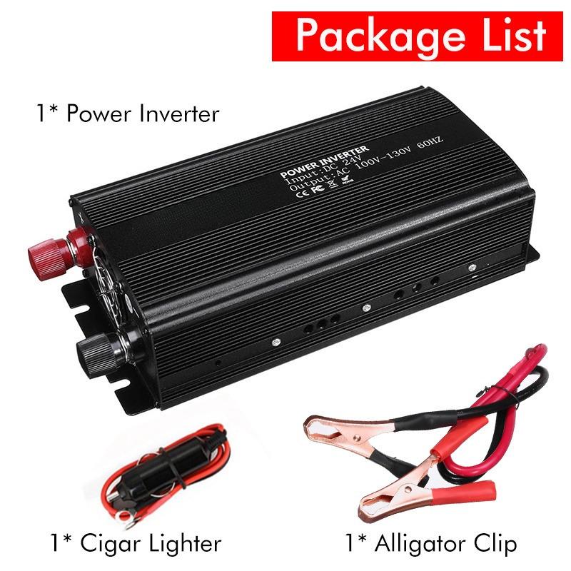 Power Inverter AC 110V/220 Volt DC 12V/24V 7000W LED Display Car Adapter Charge Converter Modified Sine Wave Transformer