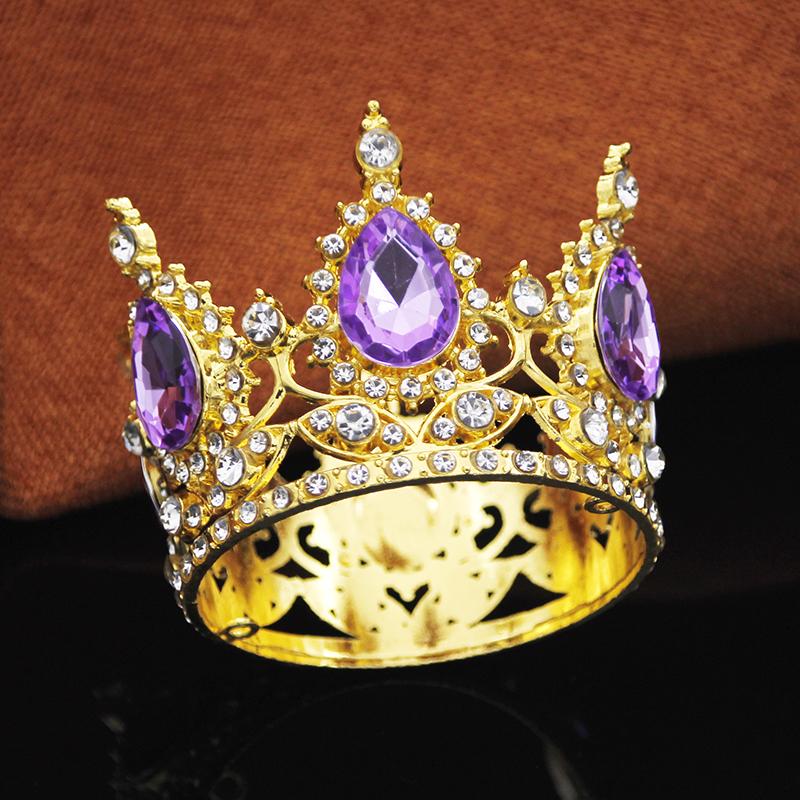 Princess Small Tiaras for Bridal Wedding Flower Decoration Cake Crown Topper Girls Birthday Gift Diadem Jewelry Accessories