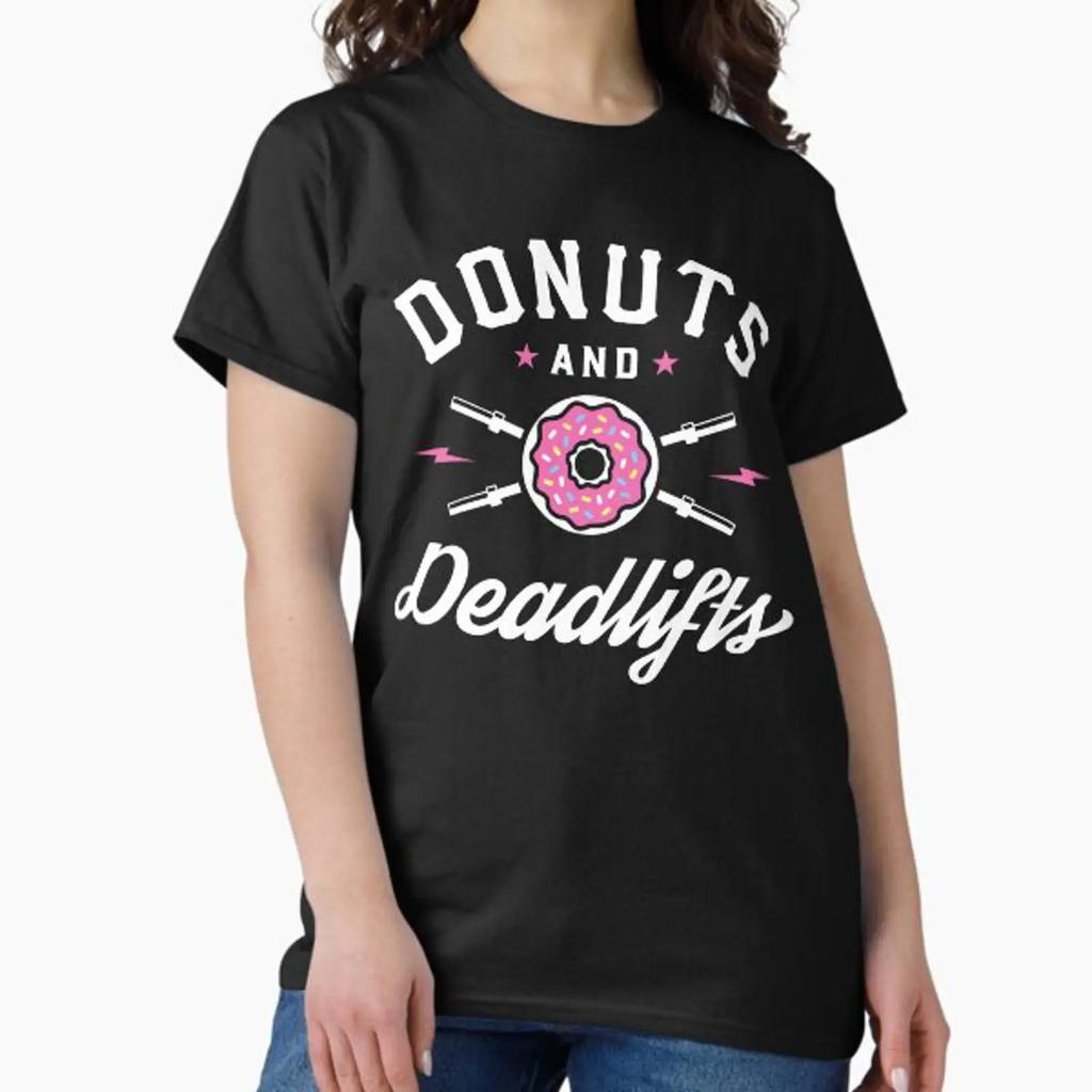 Donuts And Deadlifts Designed Sold By Brogress Project Vintage Fashion Unisex Comfortable Stretched