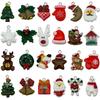 50-Piece Christmas Alloy Enamel Charms Set: Mixed Style DIY Pendants and Dangle Charms.