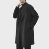 Men's Double-Faced Wool Coat, Mid-Length, Double-Breasted, Loose Fit, 2023 Korean Winter Trend.