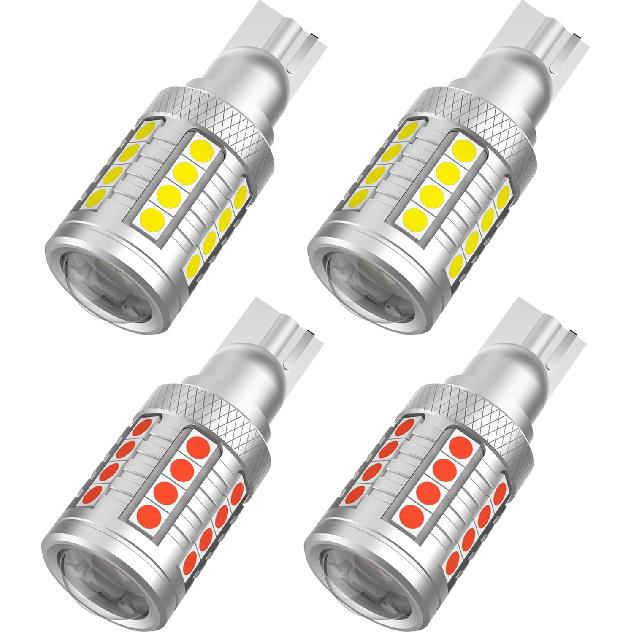 921 912 LED Bulbs Cargo Light High Mount Stop 3rd Brake Light Combo Red White for Ford F150 F250 F350 Ram Silverado Sierra 1500, CANBUS Error Free