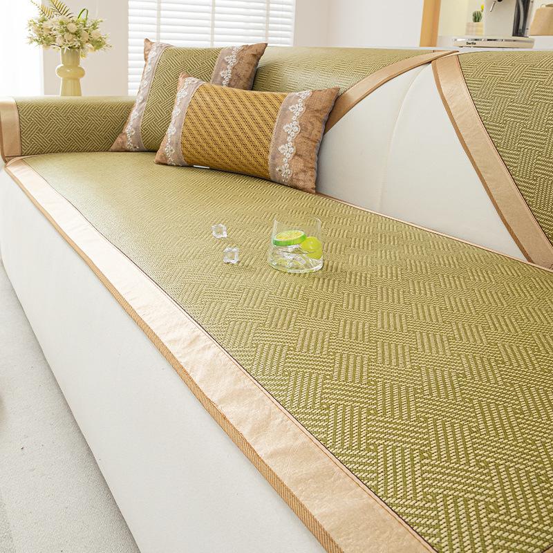 New Chinese Retro Sofa Mat Cushion Cool And Breathable Summer Straight One-Piece Rattan Mat Sofa Cushion