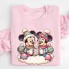 Рождественская толстовка Disney Микки и Минни Маус Рождественская толстовка Унисекс Свитшот с круглым вырезом зимняя одежда Женщины