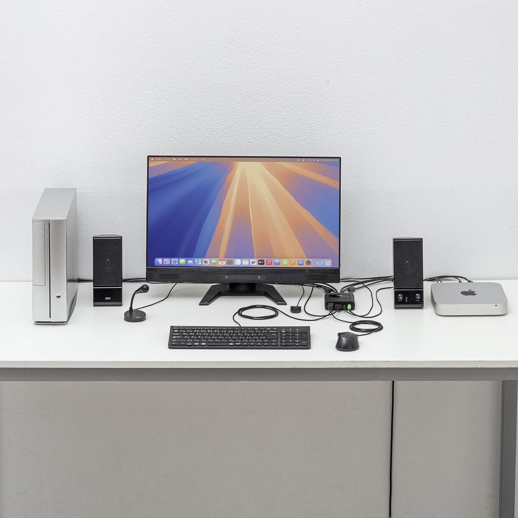 Sanwa Supply PC автоматическое коммутационное устройство с ручным переключателем (Совместимость с 4K, 21) SW-KVM2WHUUS