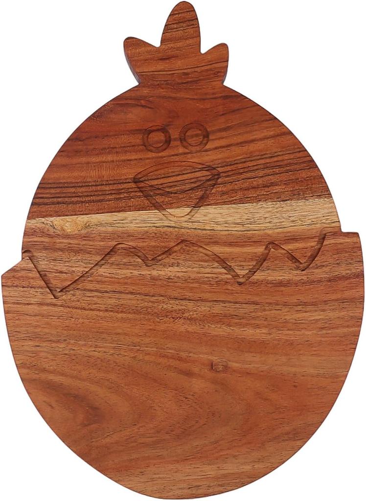 Easter Egg Shaped Wooden Serving Board, Wood Cutting Board for Kitchen, Funny Wooden Charcuterie Boards, Serving Platter for Cheese and Food
